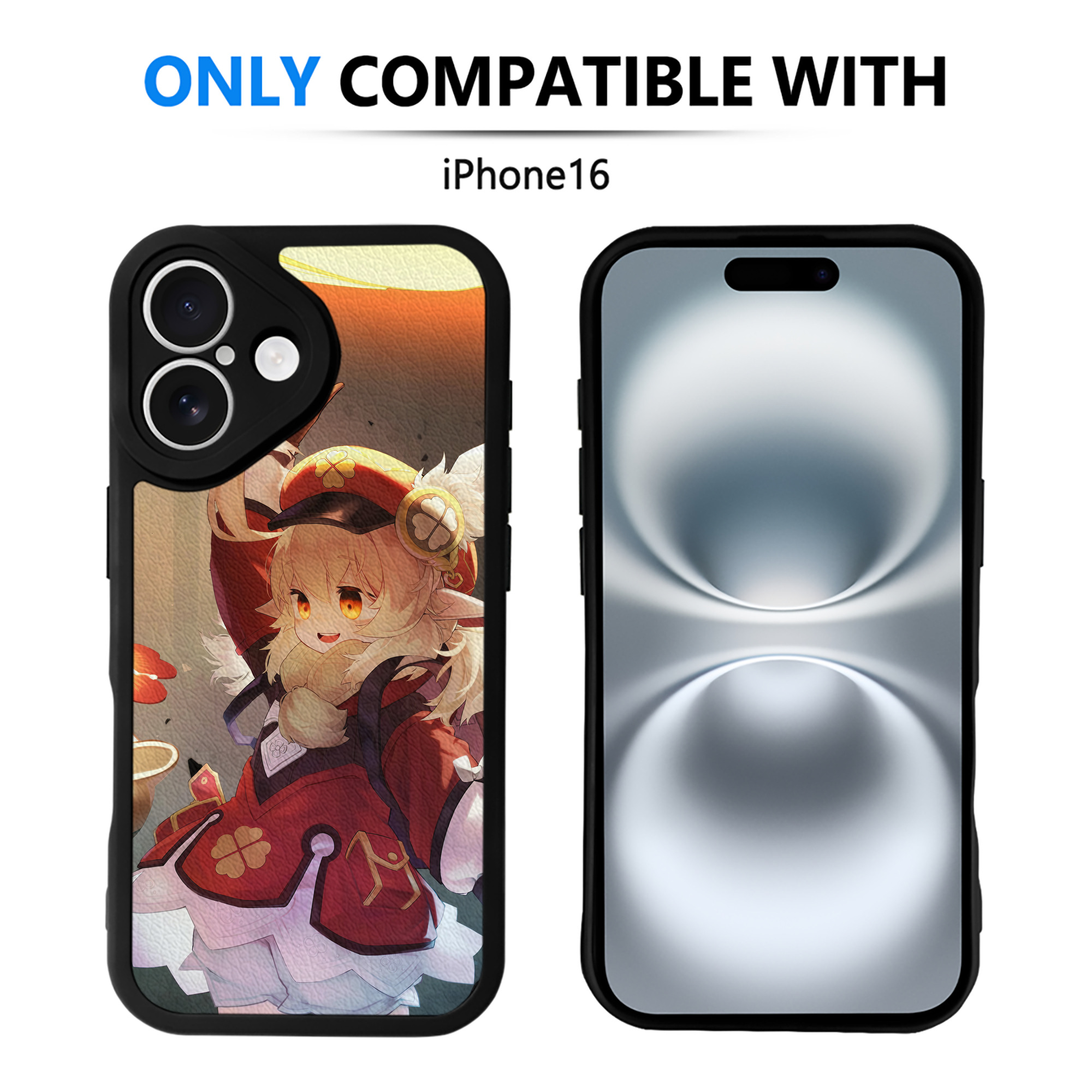 げんし神 genshin 【iPhone 16シリーズ対応】シリコンスマホケース（レザー調） 材質：シリコン